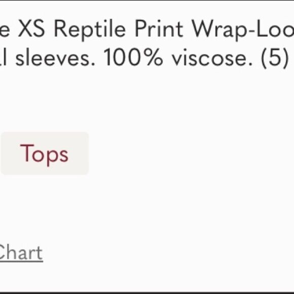Kenneth Cole XS Wrap-Look Reptile Print Top - Picture 5 of 6